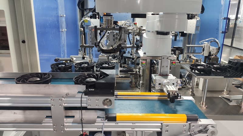 冰箱贯流风扇自动点胶平衡机设备细节图2-苏州星火平衡机